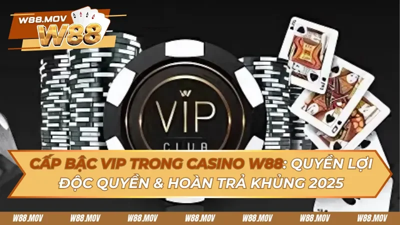 Cấp bậc VIP Trong Casino W88: Quyền Lợi Độc Quyền & Hoàn Trả Khủng 2025